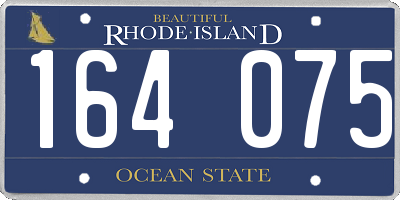 RI license plate 164075
