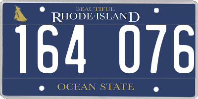 RI license plate 164076