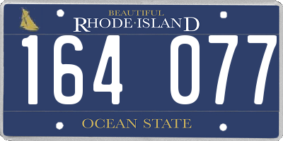 RI license plate 164077