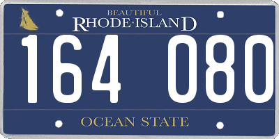 RI license plate 164080