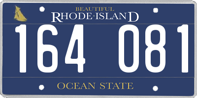 RI license plate 164081