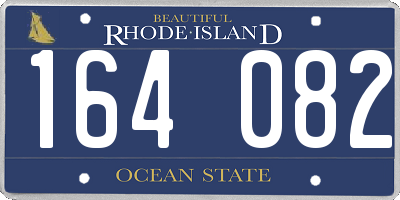 RI license plate 164082
