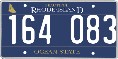 RI license plate 164083
