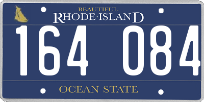 RI license plate 164084