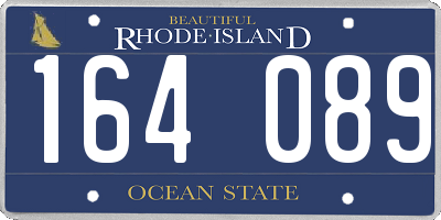 RI license plate 164089