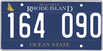 RI license plate 164090