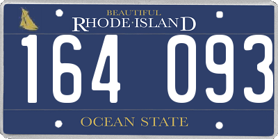 RI license plate 164093