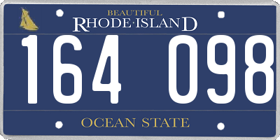 RI license plate 164098