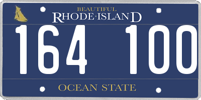 RI license plate 164100