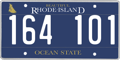 RI license plate 164101