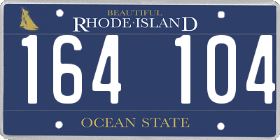 RI license plate 164104