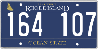 RI license plate 164107
