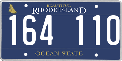 RI license plate 164110
