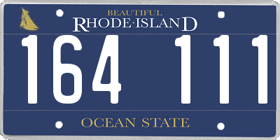 RI license plate 164111