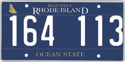 RI license plate 164113