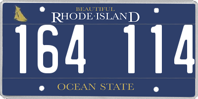 RI license plate 164114