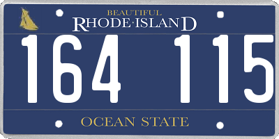 RI license plate 164115
