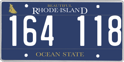 RI license plate 164118