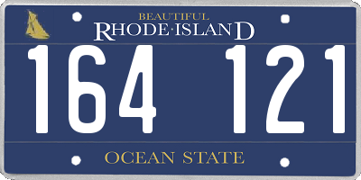 RI license plate 164121