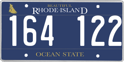 RI license plate 164122