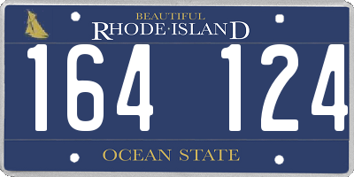 RI license plate 164124