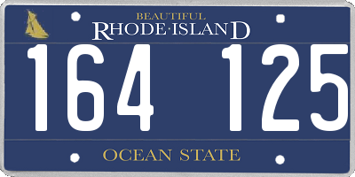 RI license plate 164125