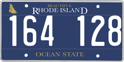 RI license plate 164128