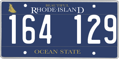 RI license plate 164129