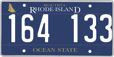 RI license plate 164133