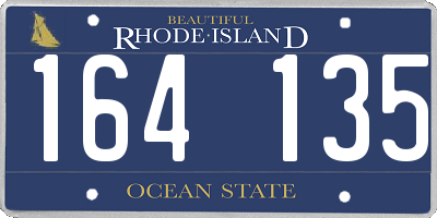 RI license plate 164135