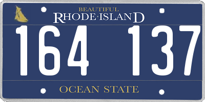 RI license plate 164137