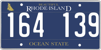RI license plate 164139