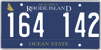 RI license plate 164142