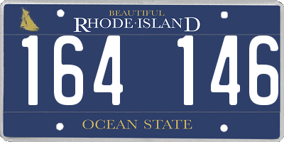 RI license plate 164146