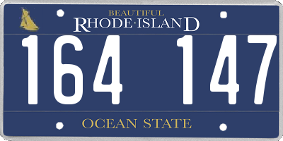 RI license plate 164147