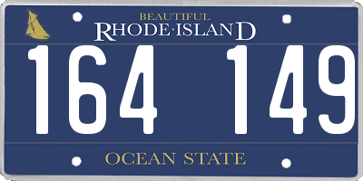 RI license plate 164149