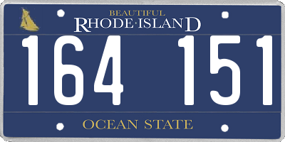 RI license plate 164151
