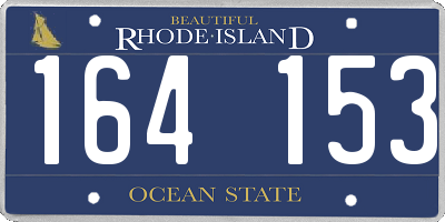 RI license plate 164153