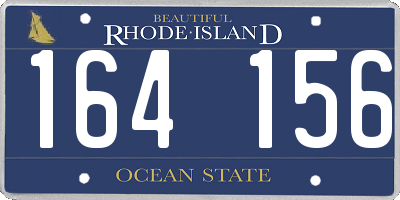RI license plate 164156