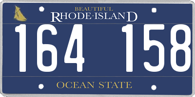 RI license plate 164158