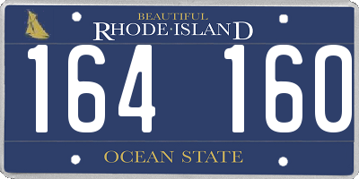 RI license plate 164160