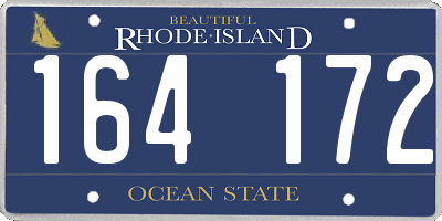 RI license plate 164172
