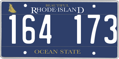 RI license plate 164173