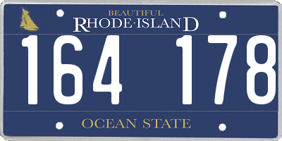 RI license plate 164178
