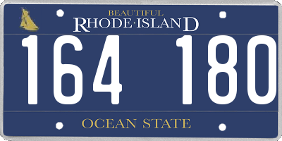 RI license plate 164180