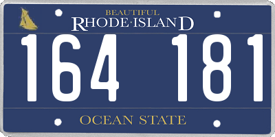 RI license plate 164181