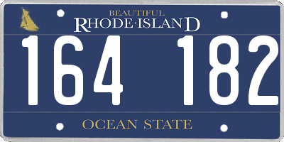 RI license plate 164182