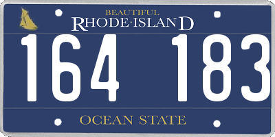 RI license plate 164183