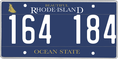 RI license plate 164184