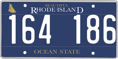 RI license plate 164186